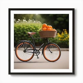 Oranges On A Bicycle Art Print