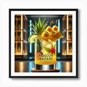 A Fusion Cocktail Named Moscow Bayani, Combining Art Print