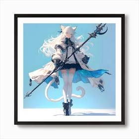 Anime Girl With A Sword Art Print