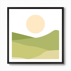 Grasslands Habitat Square Art Print