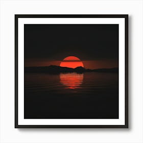 Sunset Over Water 3 Art Print