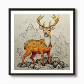 Deer! 50 Art Print