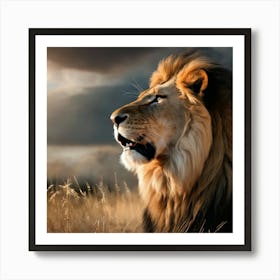 Lion In The Grass 1 Art Print