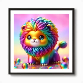 Rainbow Lion 1 Art Print