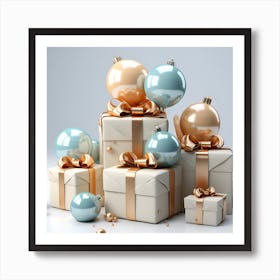 Artjuicebycsaba 3d Giftbozes Abstract White Background 666e89f4 9b49 4a52 9e1e 551f92569591 Art Print