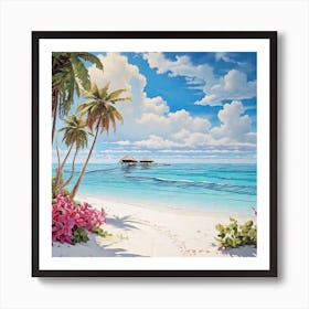 Beach Scene 2 Art Print