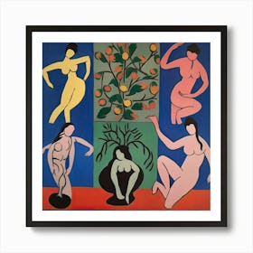 Women Dancing, Shape Study, The Matisse Inspired Art Collection 3 Art Print