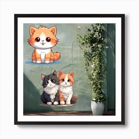 Cute Kittens Art Print