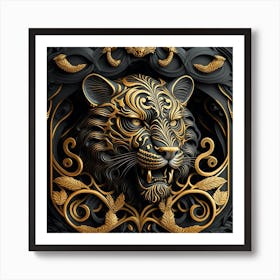 Golden Tiger Art Print