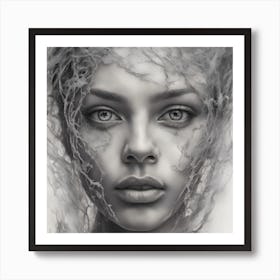 Woman'S Face Art Print