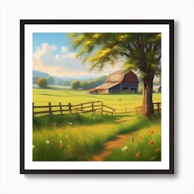 Farm Landscape 10 Art Print