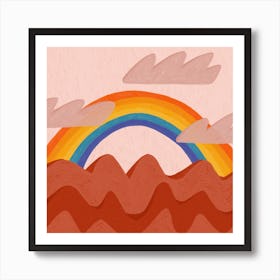 Beyond Every Stormy Sea Square Art Print