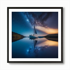 Milky Lake Art Print