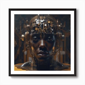 Robot Head 34 Art Print