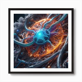 Neural Structure Art Print