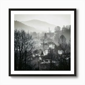 Firefly Fog, Nature, Cities, Villages, Mist, Haze, Atmosphere, Mysterious, Ethereal, Landscape, Urba (2) Art Print