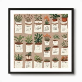 Default Make A Calendar Of Planting Dates Aesthetic 3 Art Print