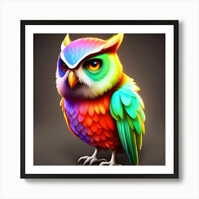 Colorful Owl 18 Art Print