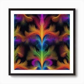 Abstract Colorful Fractal Pattern Art Print