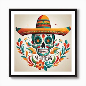 Mexican Skull 77 Art Print