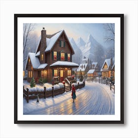 Christmas Village 4 Art Print