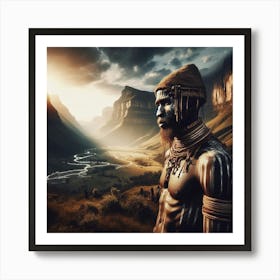African Man In The Mountains 1 Art Print