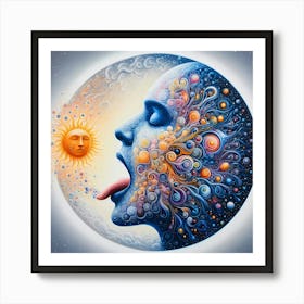 Sun And The Moon 1 Art Print