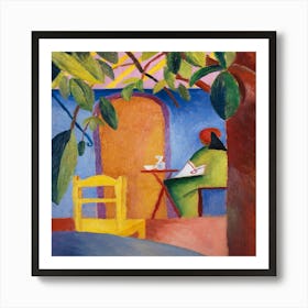 Woman Sitting At A Table Art Print