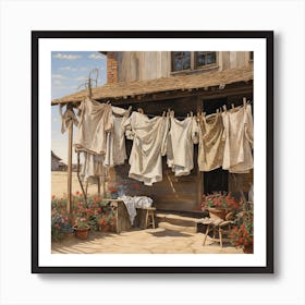 'Washing Line' Art Print