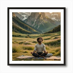 Meditation In The Mountains Art Print