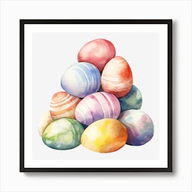 Watercolor Easter Eggs 2 Art Print