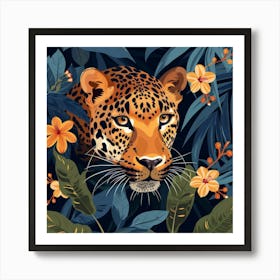 Leopard In The Jungle 4 Art Print