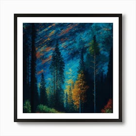 Night In The Forest Art Print