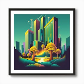 future Cityscape Art Print