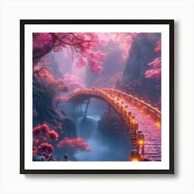 Bridge In The Forest Art Print