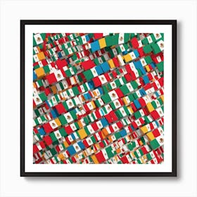 Mexican Flag 23 Art Print