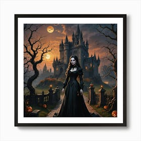 Halloween Castle Art Print