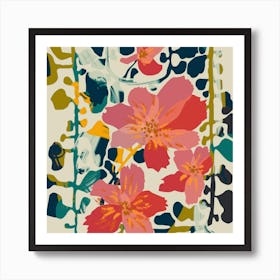Colorful Orchid Square Art Print