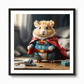 Superman Hamster 8 Art Print