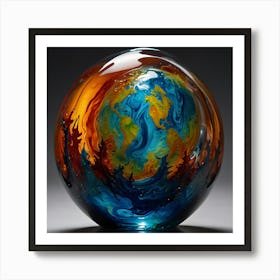 Earth In Glass Art Print