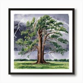 Stormy Tree Art Print