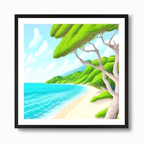 Hawaiian Beach 1 Art Print