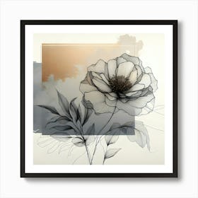 Flower In A Frame Art Print