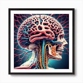 Human Brain Anatomy 8 Art Print