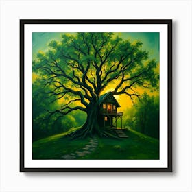 House In The Tree Art Print