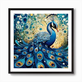 Peacock Painting Art Print