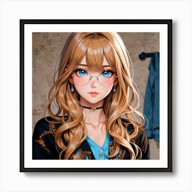 Default A Beautifully Vibrant Anime Character The Girl Art Print