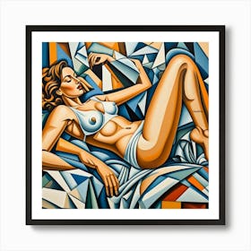 Relaxing Woman Art Print