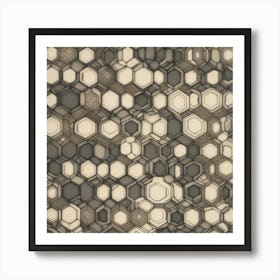 Abstract Pattern Of Hexagons Art Print