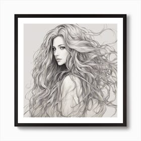 I Do Not Fear The Fire I Am The Fire , Full Body Picture Of Strong Beautiful Female With Long Flowy (1) Art Print